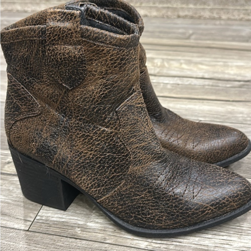 Brown Leather Ankle Boots